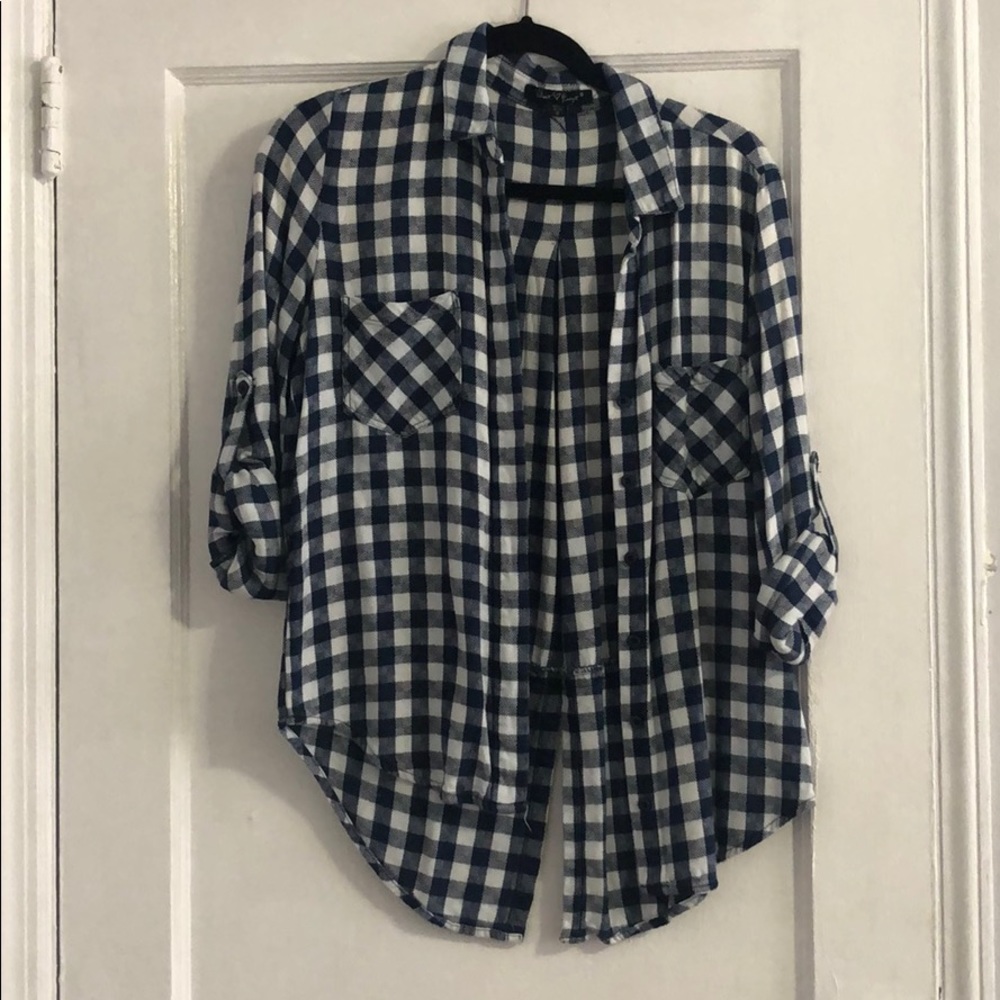 Blue button down